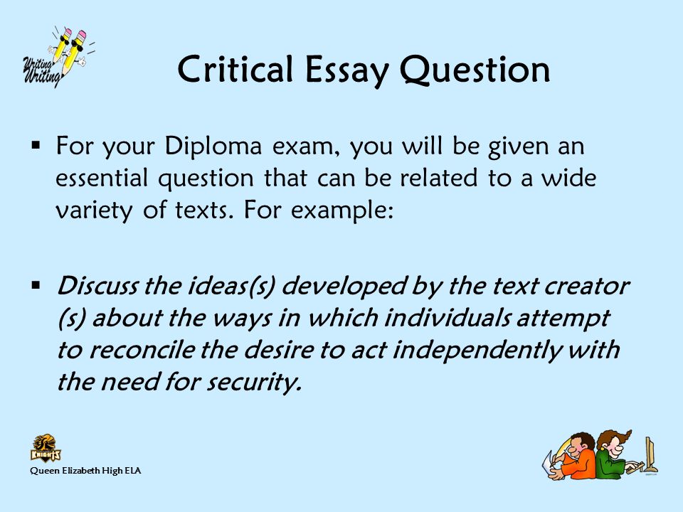 Essential Question=Thesis
